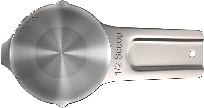 Color Up Dog and Cat Food 1/2 Scoop Premium Pet Food Measuring Cup - Stainless Steel (1/2 Scoop (1/2 Cup))