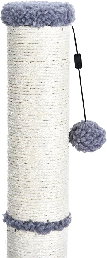 Cat Craft Scratching Post, Cat Scratch Post 20" Kitten Scratcher Sisal Scratch Posts with Hanging Balls, Grey