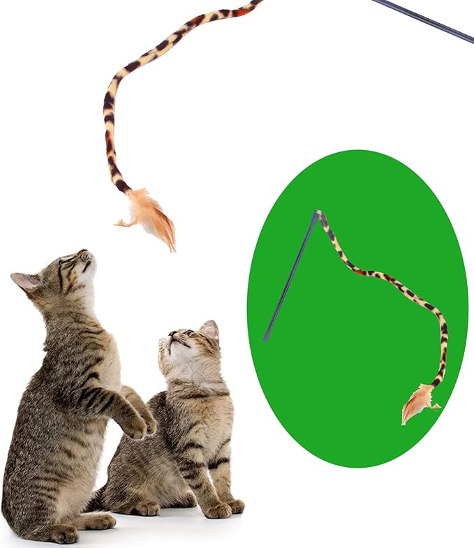 22 PCS Cat Kitten Toys Set,ncluding Interactive Feather Teaser Toy, Mouse Tumbler, Mylar Crinkle Balls Bells Toys with Collapsible Tunnel (Random Color)