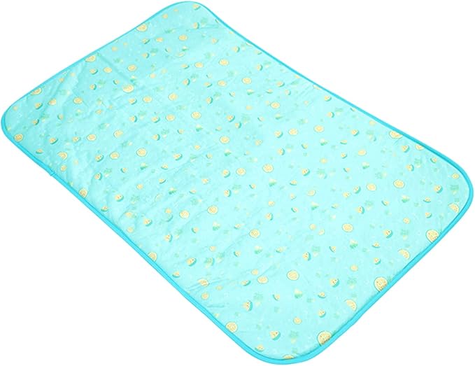 SEIS Dog Ice Pad Ice Silk Cats Kennel Mat Pet Cooling Pad Summer Cool Bamboo Mat Breathable Pad (Blue Fruit, M