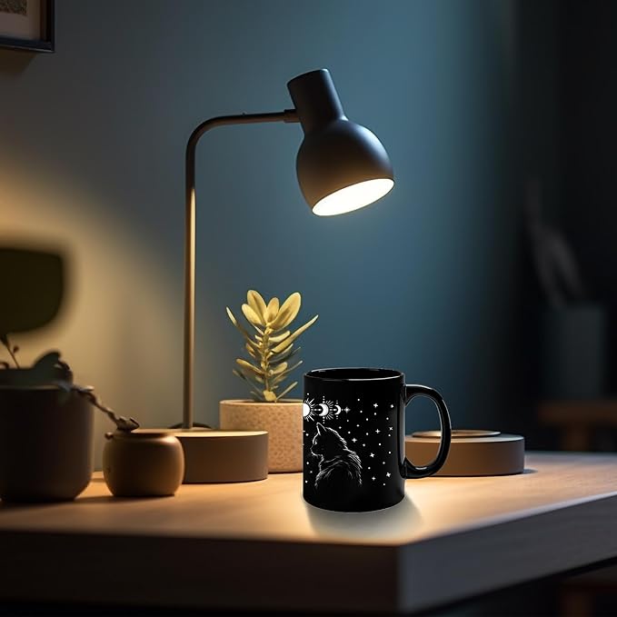 Black Cat Mug - Cat Lover Gifts For Women, Funny Goth Coffee Mug - Witchy Gifts For Women & Goths (11Oz)