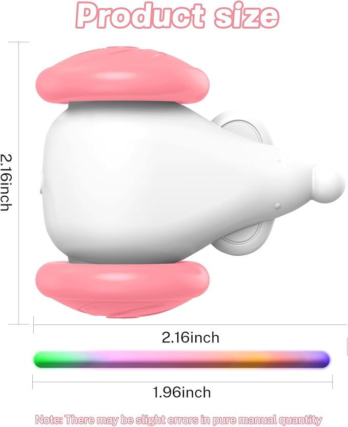 Interactive Cat Mouse Toy with LED Lights, Smart Cat Toy for Indoor Cats, USB Rechargeable Automatic Electric Cat Toy, Pink