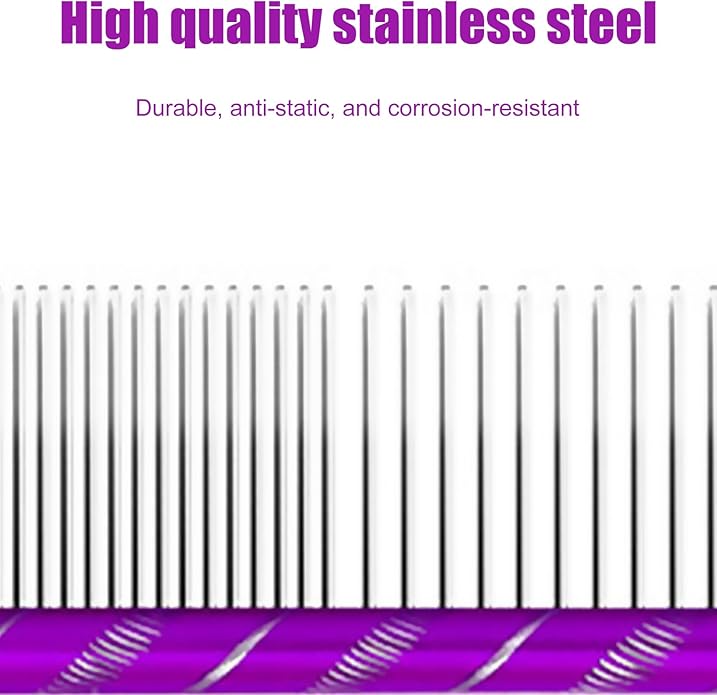 Dog Comb By MEKBOK - Grooms Cats As Well - For Medium to Thick Coats - 8 Inch Length - Rounded Spine - Grooming Tool for Mats and Shedding