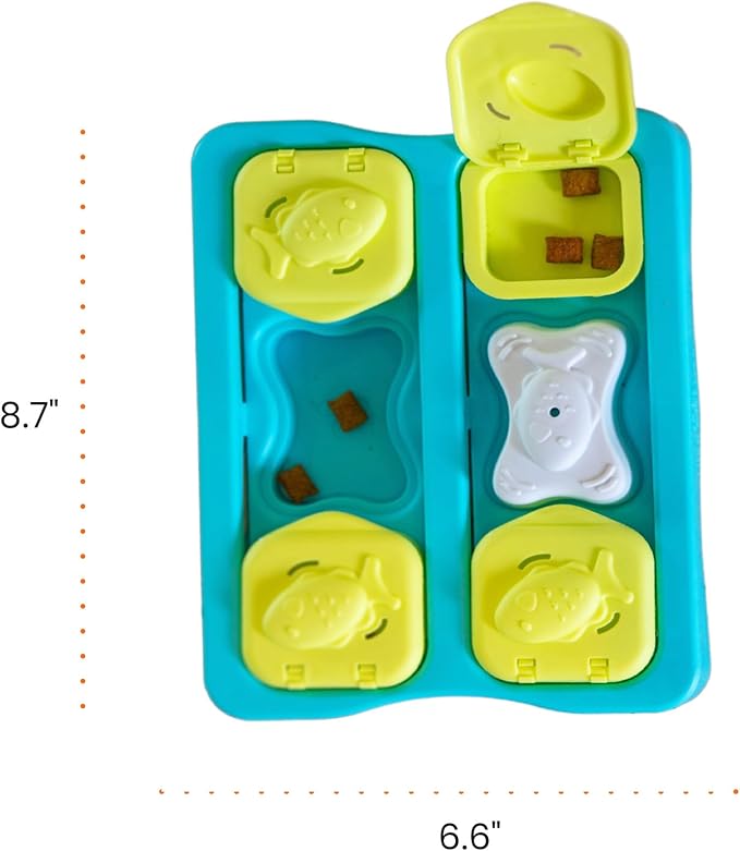 Catstages Kitty Cube Interactive Cat Treat Puzzle, Blue