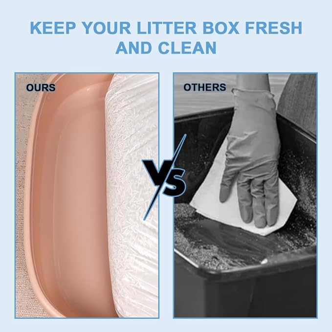 120 Count Waste Drawer Liners Bags Compatible with Litter Box Robot 3/4, Thick Self-cleaning Cat Litter Box Liners refill with Drawstring 9-11 Gallons, Replacement Waste Bags for Cat Pan Waste