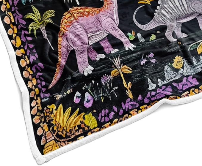 Funny Dinosaur Blankets for Boys, Cute Dino Throw Blanket All Season Dinosaur Lovers Cozy Soft Lightweight Warm Flannel Fleece Blankets Cozy Soft Blanket Gifts for Women Men Girls Boys Pet Kids