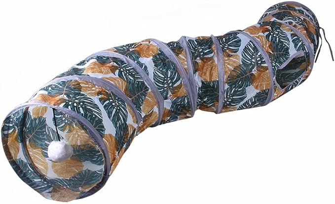 Cat Tunnel, Cat Tunnel, Collapsible and Pop Up Cat Tunnel for Indoor and Outdoor, Pet Tunnel Tube with Ball,Pet Toy for Kitten(S Tunnel)