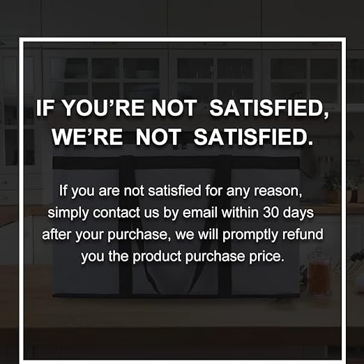 Bodaon Insulated Food Delivery Bag for Hot and Cold Meal, XXX-Large Grocery Tote Insulation Bag for Catering, Pizza Warmer, Grey, 1-Pack