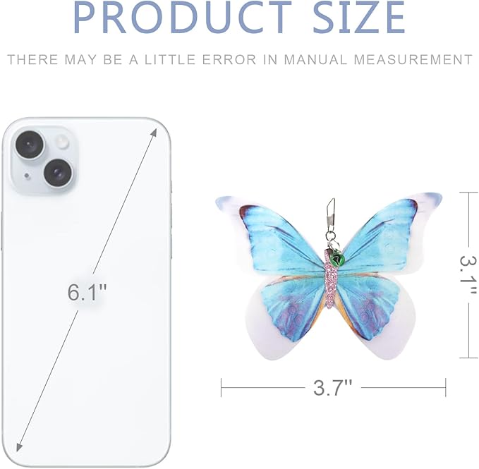 SONGWAY Cat Butterfly Toy Replacement - 7 Pieces Butterfly Cat Toys Accessories, Cat Wand Toy Replacement, Cat Teaser Wand Attachments, Interactive Cat Toys for Indoor Cat Kitten