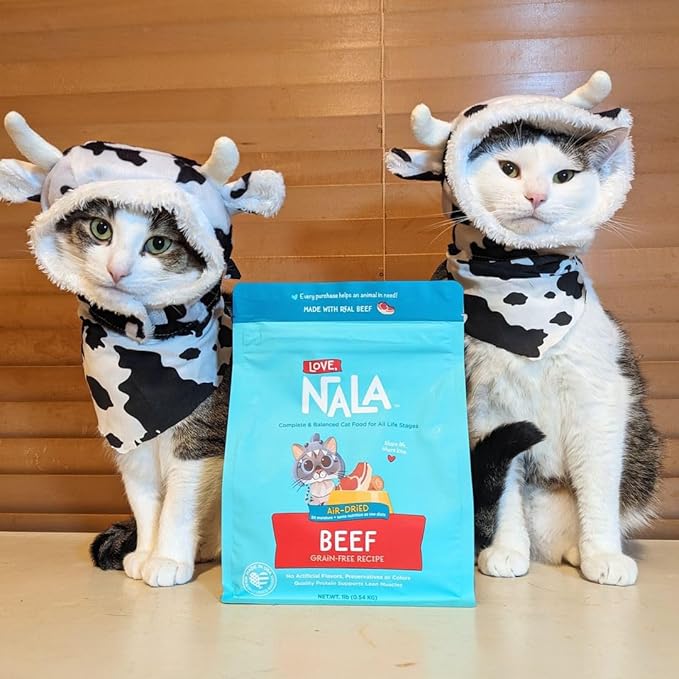 LOVE, NALA - Beef Air Dried Cat Food - Award Winning - Complete & Balanced Cat Food for All Life Stages- 1 Bag - 1 lb.
