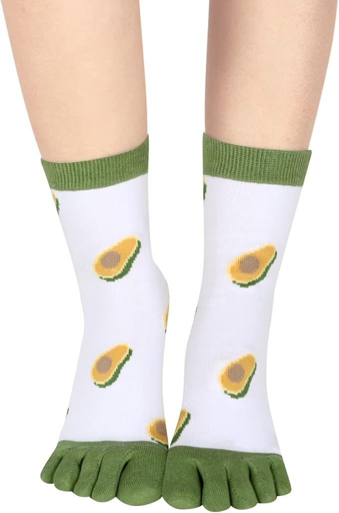 Benefeet Sox Toe Socks Women Men Cute Cat Five Finger Socks for Girls Colorful Cotton Ankle Athletic Running Socks with Toes