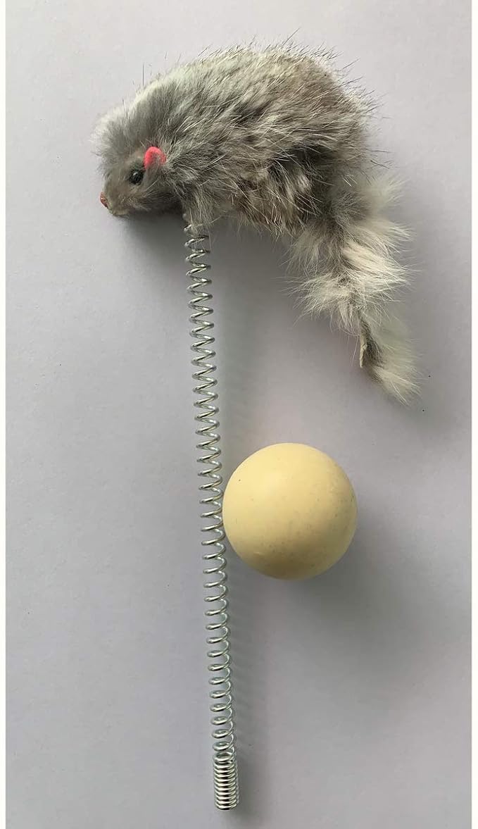 AUOON Cat Toy Mouse and Ball Replacement,Cat Scratcher Toy Accessories,Mouse and Ball Accessories fit Cat Scratcher Toy for Our Brand Scratching Toy