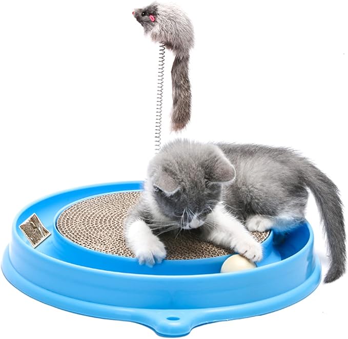 AUOON Cat Scratcher Toy, Cat Toy, Scratch pad,Scratching Toy,Post Pad Interactive Training Exercise Mouse Play Toy with Ball for Cat Kitty Puppy