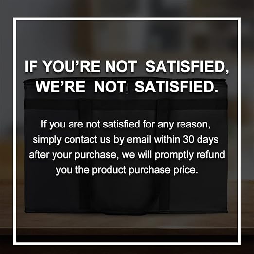 Bodaon 10-Pack Insulated Food Delivery Bag for Hot and Cold Meal, XXX-Large Cooler/Thermal Bags, Grocery Tote Insulation Bag for Catering, Pizza Warmer, Black