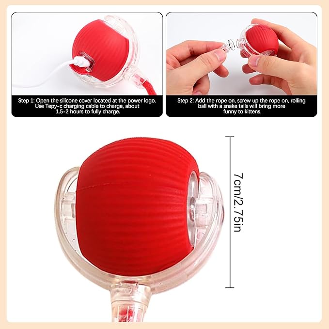 3PC Interactive Dog Toys,Interactive Dog Ball Electric Dog Ball Toy Rollie Pet Cat Toy Interactive Rolling Ball Cat Toy 360° Automatic Rolling Toy Ball for Dog/Cat (Red+Green+Grey)