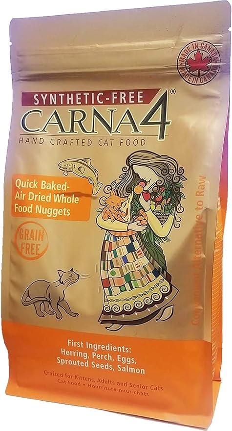CARNA4 Grain Free Cat Food, Fish Formula (Herring, Perch, Salmon) (2 lb)