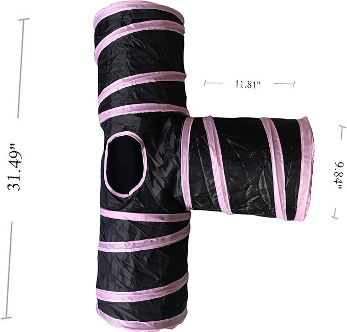 iHOO Cat Tunnels Crinkle Play Toys Collapsible Tube with Ball Maze Cat House Pet Interactive for Cat Puppy Kitten Rabbit Type7