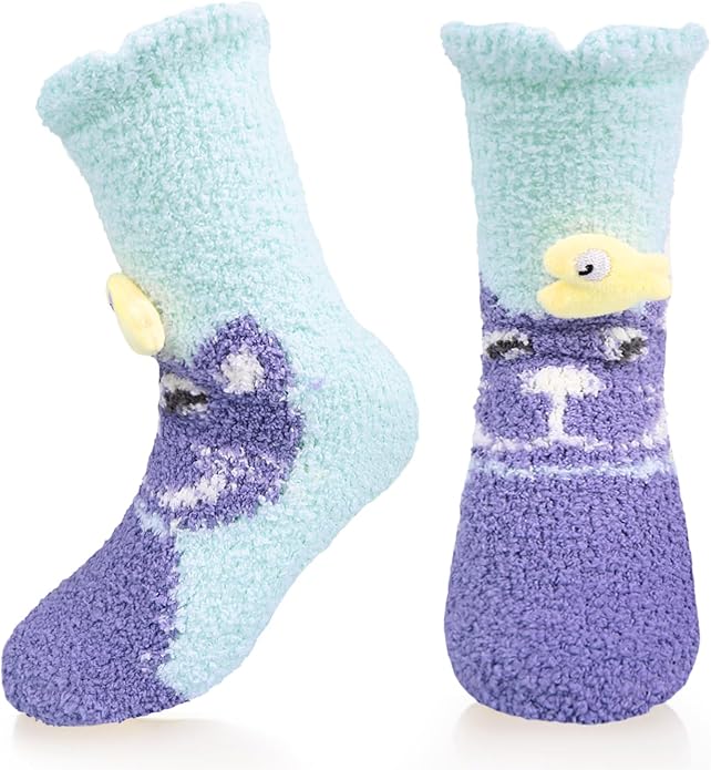 Benefeet Sox Cute Fuzzy Socks for Women Girls Fluffy Warm Cozy Novelty Slipper Socks Funny Animal Plush Sleeping Socks