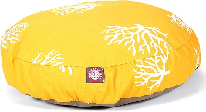 Black Coral Small Round Indoor Outdoor Pet Dog Bed With Removable Washable Cover By Majestic Pet Products