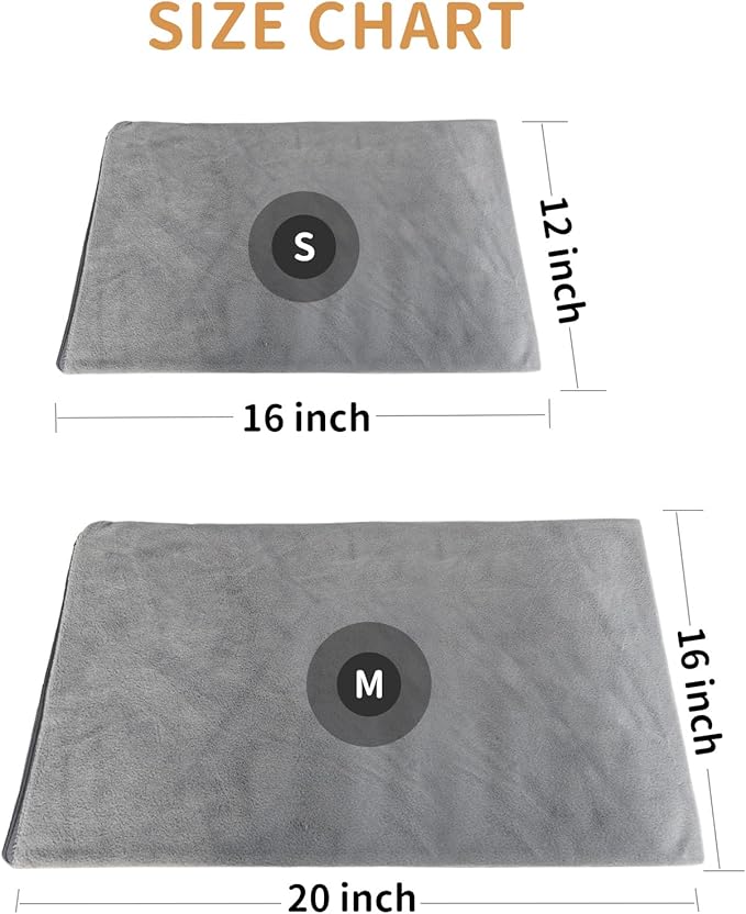 Pet Heating Pad for Cats and Small Dogs,Heated Cat Bed,Auto Temperature Control Waterproof Indoor Electric Pet Heating Pads for Cats with Chew Resistant Cord,20 * 16inch