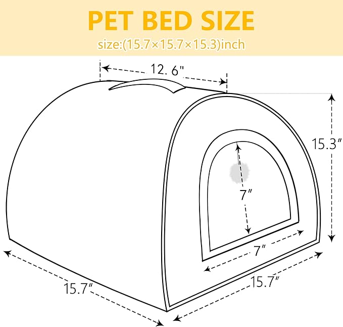 Cat Bed for Indoor Cats,Foldable cat cave,Anti-Slip & Water-Resistant Bottom,cat Houses for Indoor Cats or Small Dogs,Kitten Tent,Rabbit Bed,cat beds & Furniture