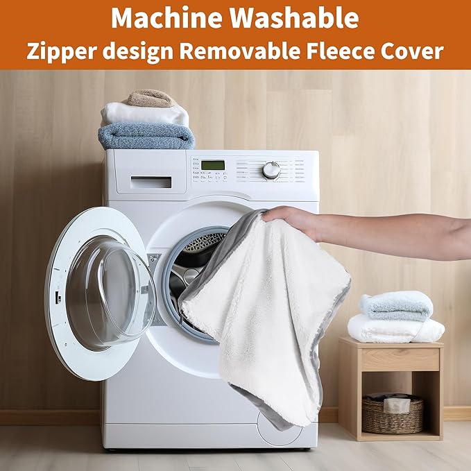 Heated Cat Bed for Cats, Cat Heating Cat for Outdoor or Indoor, Orthopedic Foam Heated Cat Bed for, Waterproof Cat Heating Cat,Auto Temperature Control,(White, 20 * 16 * 1.5 inch)