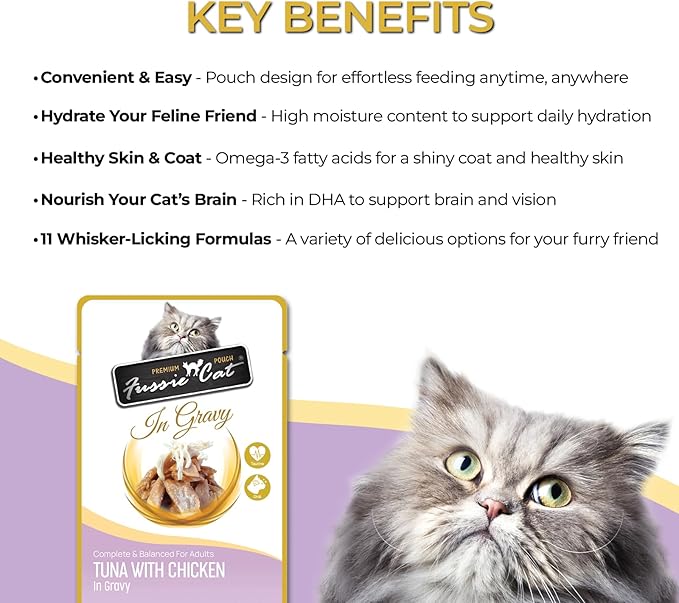 Fussie Cat Premium Tuna w/Chicken in Gravy