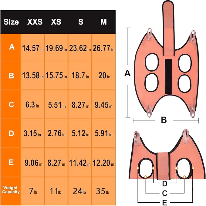 Cat&Dog Grooming Hammock Harness, Pet Grooming Harness for Small Animals, Dog Nail Trimming Hammock with Nail Clippers/File Dog Grooming Sling with Wide Strap Sewed on Pet Restraint Bag