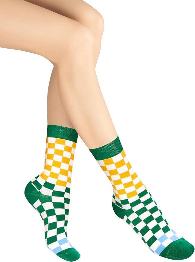 Benefeet Sox Cute Crew Socks for Women Girls Novelty Funny Patterned Socks Colorful Kawaii Cotton Casual Calf Sock 5 Pairs