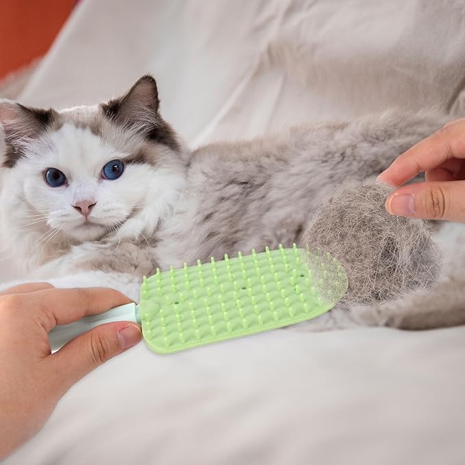2 Pcs Cat Tongue Combs, Cat Hair Brush Cat Tongue Licking Hair Comb Cat Double Sided Brush Pet Massage Comb for Indoor Long Haired Kitten Fur Grooming & Shedding Easily Removes Fur Reducing Hairballs