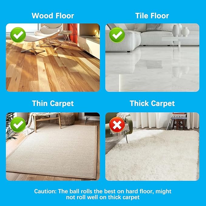 Zelikovitz Interactive Cat Toys Ball Rolling in The Pouch, Automatic Motion Activated Moving Ball Hide and Seek Game for Indoor Exercise Kicker