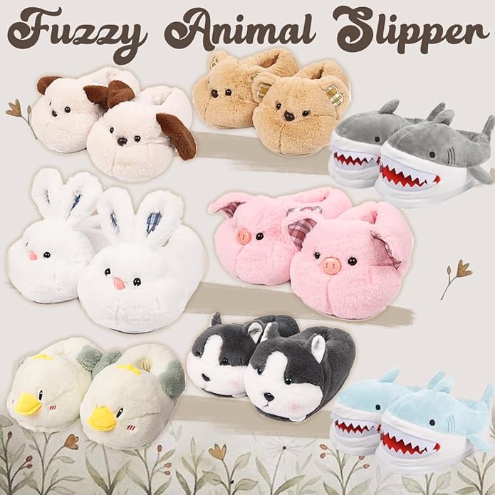 Caramella Bubble Cute Bunny Animal Slipper for women Adult Fuzzy Warm House Slippers Novelty Fluffy Home Shoes Ladies Winter Slippers Indoor Outdoor