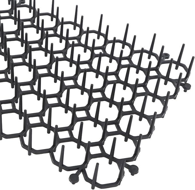 Tnfeeon 12Pcs Cat Deterrent Mat Prickle Strips Network Digging Stopper Anti Cat Dog Network Indoor Outdoor Training Plastic Spike Mat for Keeping Away Cats Dogs Protecting Plants