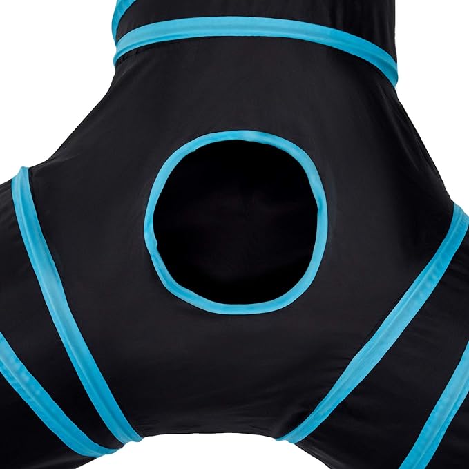 Tempcore Pet Cat Tunnel Tube Toys 3 Way Collapsible, Tunnels for Indoor Cats,Kitty Bored Peek Hole Toy Ball Cat, Puppy, Kitty, Kitten, Rabbit