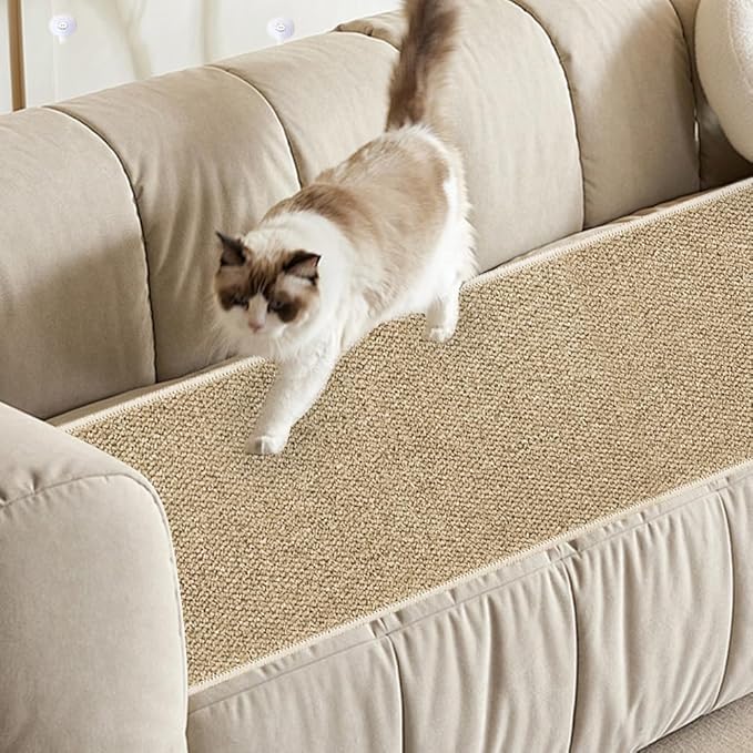 70.9"x 15.7" Thickened Extra Large Cat Wall Climbing Carpet, Cat Climbing Wall Scratcher, Cat Carpet, Couch Sofa Protector-Brown