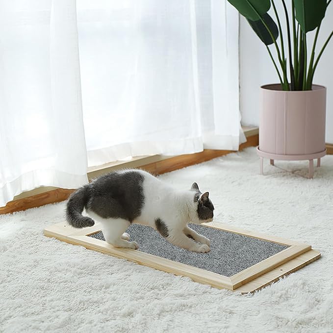 78.7" *15.8" Trimmable Cat Scratching Post Carpet, Cat Scratching Sat Self-Adhesive,Cat Scratching Mat for Cat Tree Shelf Shelves,Cat Carpet Scratching Post Scratcher Couch Protector
