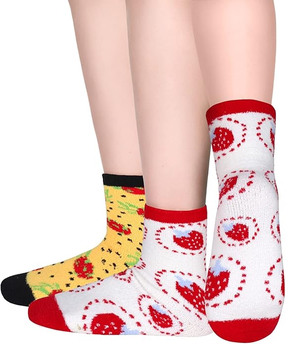 Benefeet Sox Cute Animal Fuzzy Socks for Women Girls Funny 3D Animal Cozy Socks Fluffy Slipper Socks Plush Comfy Soft Socks