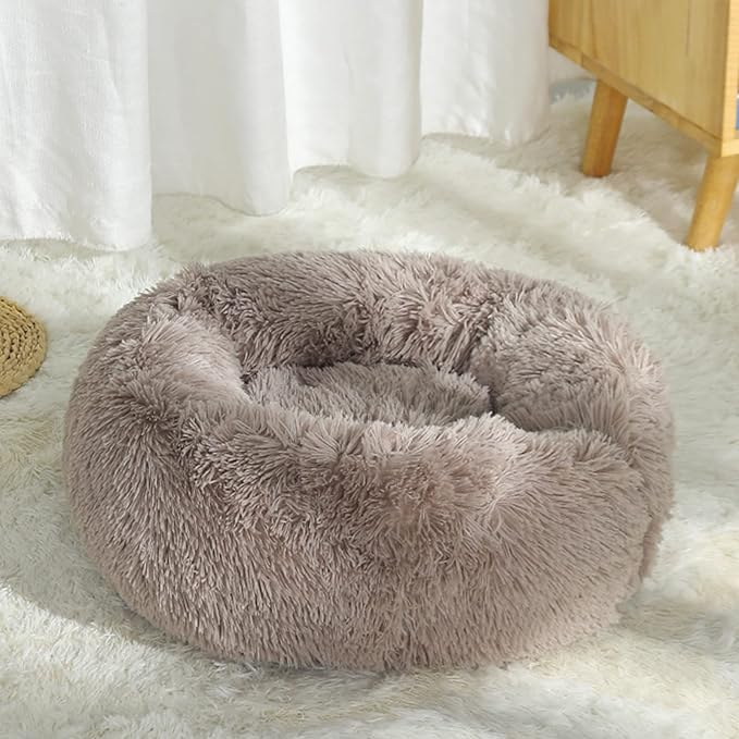 Nisrada Cat Beds for Indoor Cats,15.7 Inch Small Cats Beds, Washable-Round Pet Bed for Puppy and Kitten with Slip-Resistant Bottom