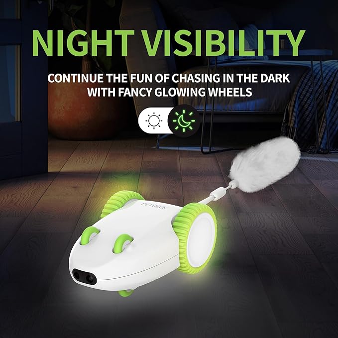 PETGEEK Automatic Cat Mouse Toys Interactive Cat Toys for Indoor Cats, Smart Sensing Moving Squeaky Mouse Cat Toys, USB Rechargeable Best Gift for Birthday, Thanksgiving, Christmas, New Year