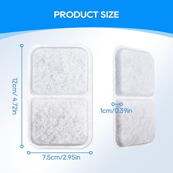 8 Pack Cat Litter Box Filters Replacement, Filter for Catit Airsift Jumbo Hooded Cat Litter, Litter Box Filter, Air Purifier Pad for Catit