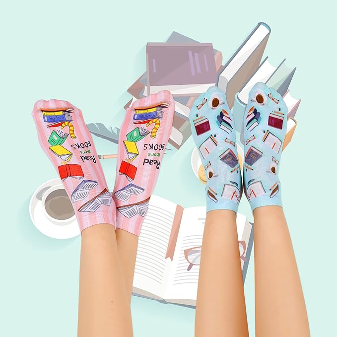 Benefeet Sox Funny Ankle Socks Cute Novelty No Show Animal Fruit Flower Cartoon Colorful Graphic Low Cut Socks for Women Girl