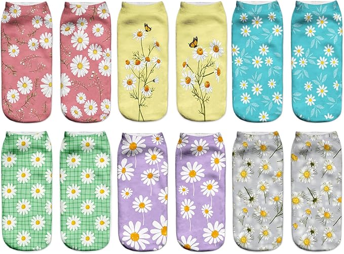 Benefeet Sox Womens Girls Funny Crazy Ankle Socks - Fun Novelty 3D Print Pattern Silly Cute Animal Food