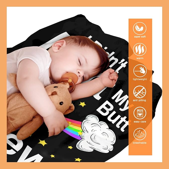 Custom Funny Pig Blanket Gift for Men Women, 60x80 Inches Soft Flannel Cozy Throws Blankets Funny Gift Idea for Adult Teen Kids Girls Boys Animals Parttern for Christmas Bed Sofa Couch-Twin Size