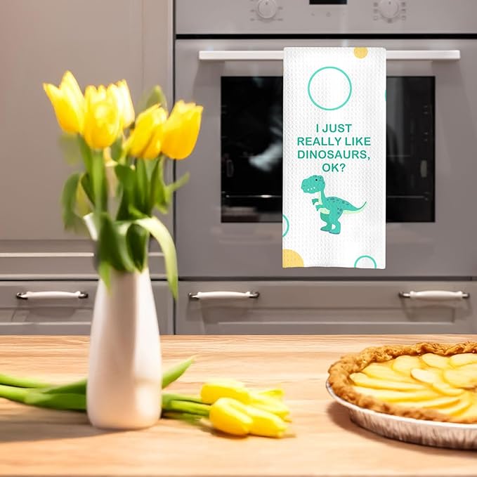 Dinosaur Hand Towels for Kids Bathroom, Dinosaur Decor Kids Towel for Bathroom, 16x24 Inch