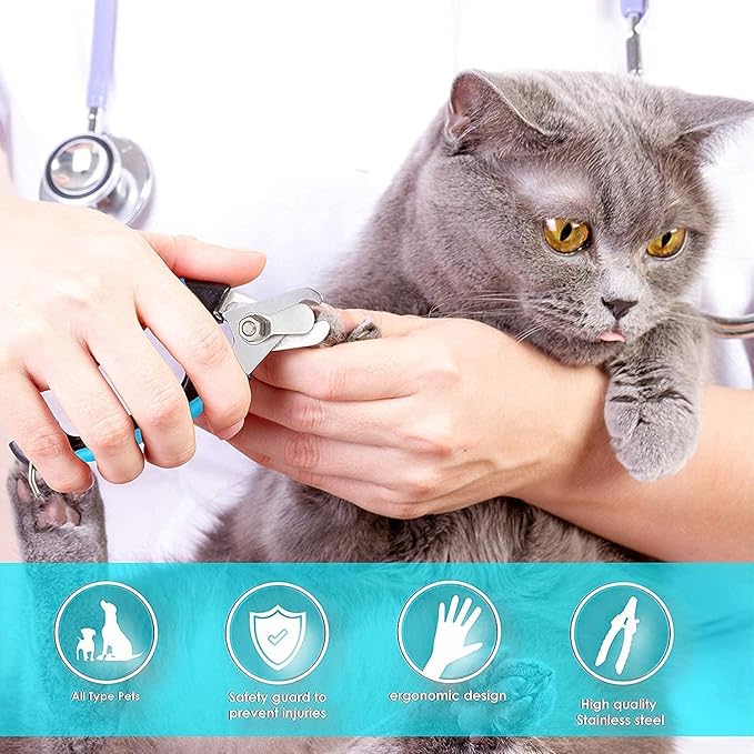 Candure Dog Nail Clippers Professional Dog Nail Trimmers Suitable for Large to Medium Dogs, Cats, Rabbits and Guinea Pigs - Safety Lock/Protective Guard to Avoid Over Cutting