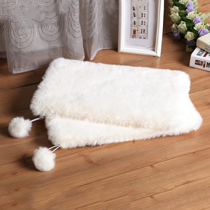 SHENGOCASE 10.6" x 17.5" Faux Rabbit Fur Cat Dog Bed Cushion Pad Mat for Cat Wall Box Furniture, Cat Wall Bed Perch