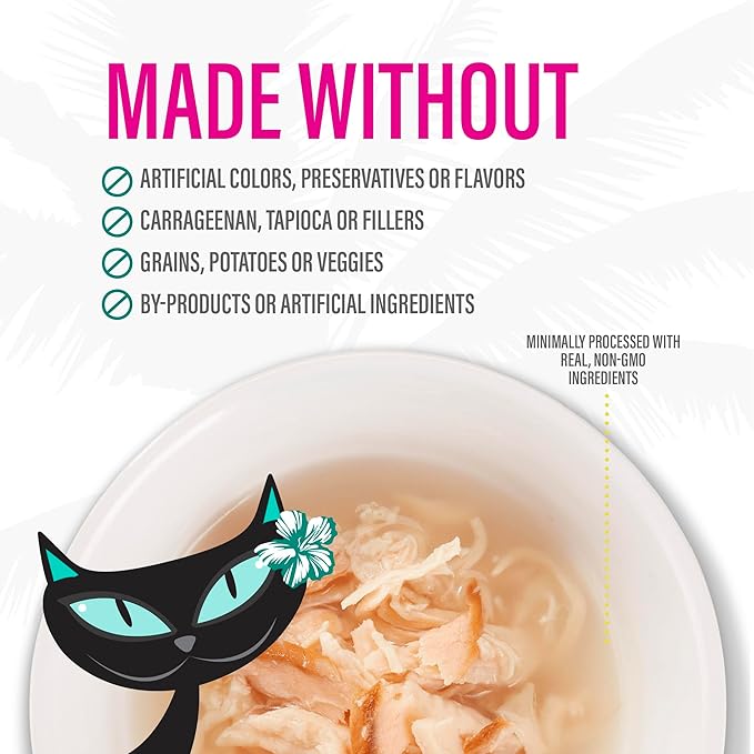 Tiki Cat Born Carnivore Complements Wet Cat Food Topper, Chicken & Salmon 2.1 oz Pouch (12 Count)