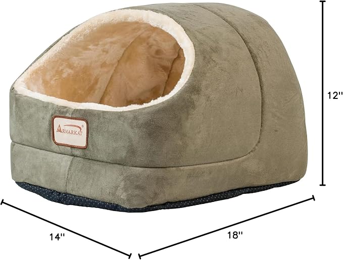 Armarkat Laurel Green Cat Bed Size, 18-Inch by 14-Inch
