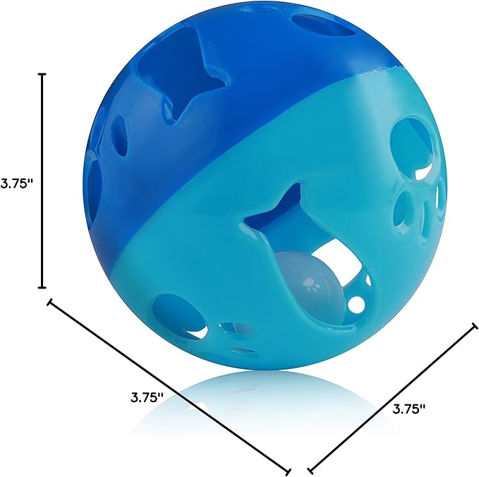Pets First Large Size Cat Ball with Bell Toy for Cats Kittens and Other Animals - Hours of Play for Pets, Large Size for Extra Fun, Rings As It Moves
