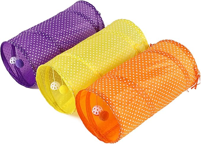 Cat Tunnel,Cat Toys,Cat Tunnel Toy Cat Tunnel Tube Kitten Tunnel Toy Kitten Pet Training Interactive Fun Toy Kitten Tunnel Toy, Purple